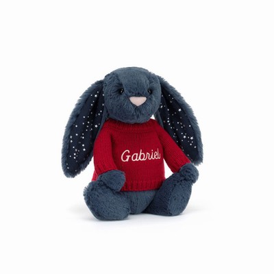 Jellycat Bashful Stardust Konijn with Red Jumper | YA5894371